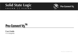 Pro-Convert User Guide V5 01 EN