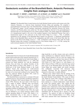 Geotectonic Evolution of the Bransfield Basin, Antarctic Peninsula