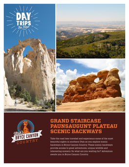 Grand Staircase Paunsaugunt Plateau Scenic Backways