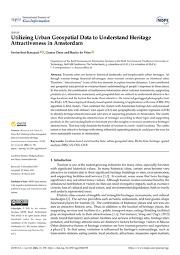 Utilizing Urban Geospatial Data to Understand Heritage Attractiveness in Amsterdam