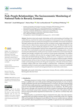 The Socioeconomic Monitoring of National Parks in Bavaria, Germany