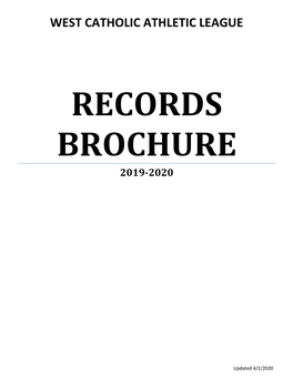 Records Brochure 2019-2020