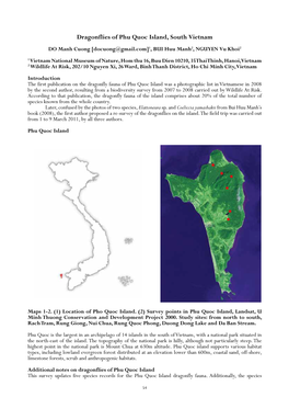 Dragonflies of Phu Quoc Island, South Vietnam DO Manh Cuong [Docuong@Gmail.Com]1, BUI Huu Manh2, NGUYEN Vu Khoi2