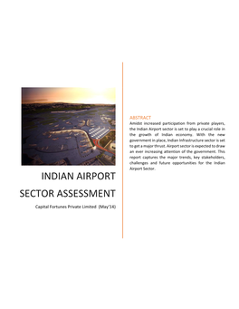 Indian Airport Sector Assessment [Type Here] Capital Fortune Private Limited