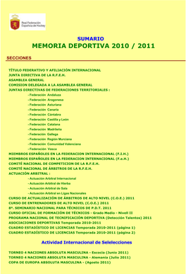 COMISION DELEGADA De La RFEH Temp. 2010-2011