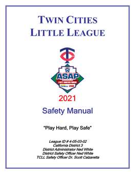 2021 TCLL Safety Manual-Red Tier