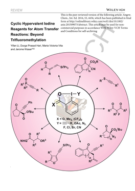 REVIEW Cyclic Hypervalent Iodine Reagents for Atom Transfer Reactions