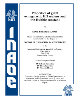 Properties of Giant Extragalactic HII Regions and the Hubble Constant