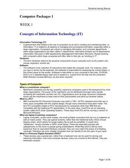 Com 125 Computer Application I Theory