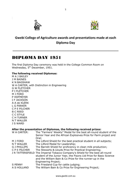 Diploma Day 1951