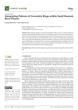 Interpreting Patterns of Concentric Rings Within Small Buoyant River Plumes