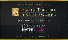 Sponsorship & Advertising Rates for the Brandon Tartikoff Legacy