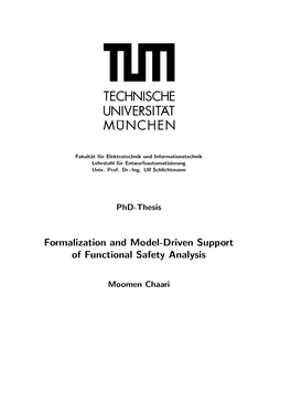 Formalization and Model-Driven Support of Functional Safety Analysis