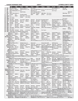 Sunday Morning Grid 5/28/17 Latimes.Com/Tv Times