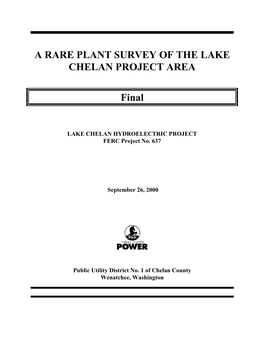 Scope of Work and Request for Proposal and Study Plan