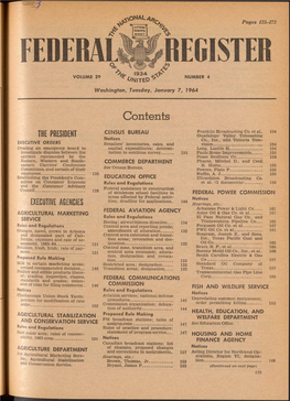 FEDERAL REGISTER 1934 ^ VOLUME 29 \ NUMBER 4 * ¿'Anted ^ Washington, Tuesday, January 7, 1964