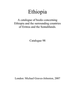 Catalogue 98 Ethiopia