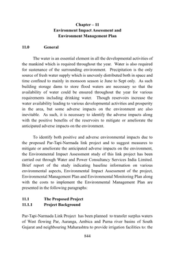 Chapter – 11 Environment Impact Assessment and Environment Management Plan