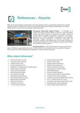References - Airports
