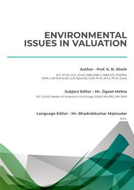 Environmental Issues in Valuation