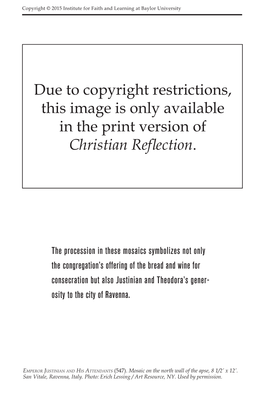 Due to Copyright Restrictions, This Image Is Only Available in the Print Version of Christian Reflection