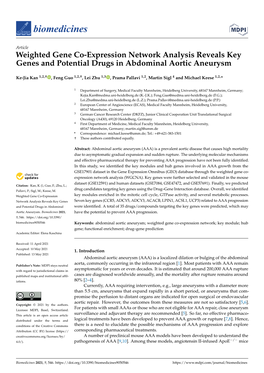 Weighted Gene Co-Expression Network Analysis Reveals Key Genes and Potential Drugs in Abdominal Aortic Aneurysm