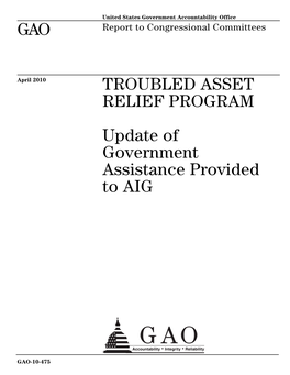 GAO-10-475 Troubled Asset Relief Program