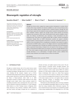 Bioenergetic Regulation of Microglia