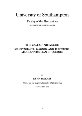 The Case of Nietzsche: Schopenhauer, Wagner, and the 'Music-Making