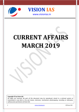 Current Affairs March 2019