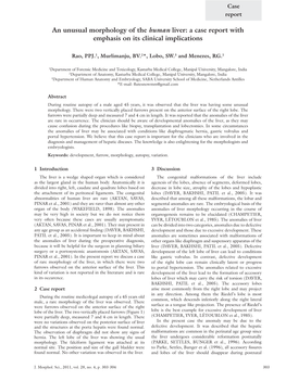 An Unusual Morphology of the Human Liver: a Case Report with Emphasis on Its Clinical Implications