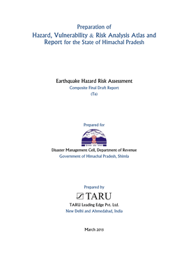 Seismic Hazard of Himachal Pradesh