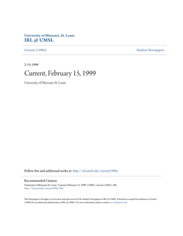 Current, February 15, 1999 University of Missouri-St