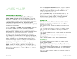 James Miller's CV