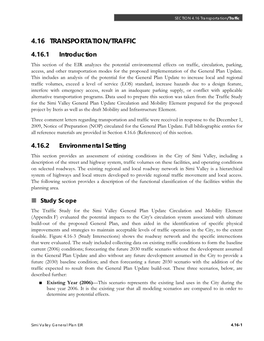 General Plan EIR Volume I Chapter 4 (Section 4.16)