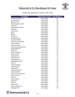 Rothschild & Co Risk-Based UK Index