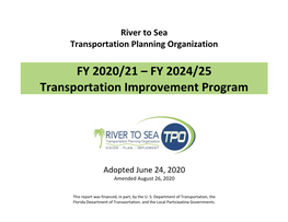 FY 2020/21 – FY 2024/25 Transportation Improvement Program