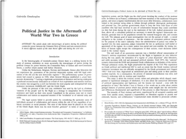 Political Justice in the Aftermath of World War Two in Greece