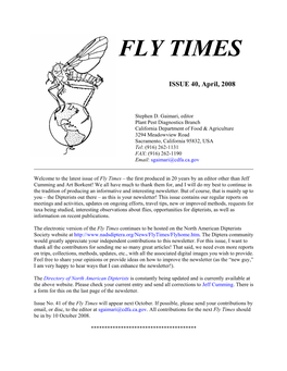 Fly Times Issue 40, April 2008