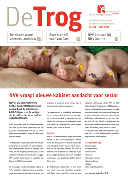 NVV Vraagt Nieuwe Kabinet Aandacht Voor Sector