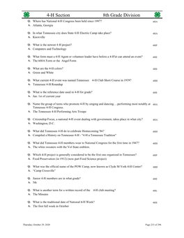 8Th Grade Questions