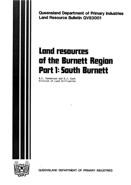 Land Resources of the Burnett Region Part 1: South Burnett