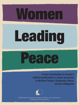 WOMEN LEADING PEACE LEADING WOMEN Leading Peace