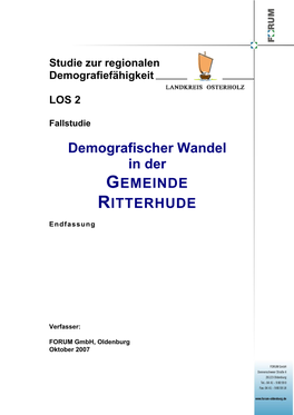 Demografischer Wandel in Der GEMEINDE RITTERHUDE