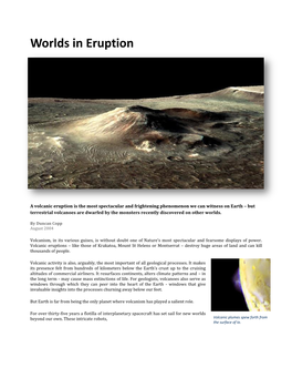 Worlds in Eruption