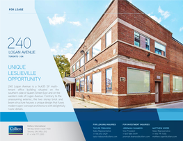 Unique Leslieville Opportunity