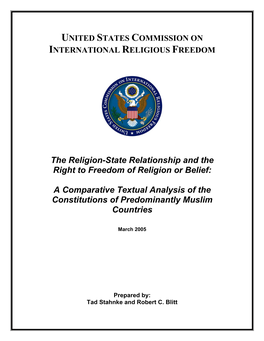 The Religion-State Relationship and the Right to Freedom of Religion Or Belief