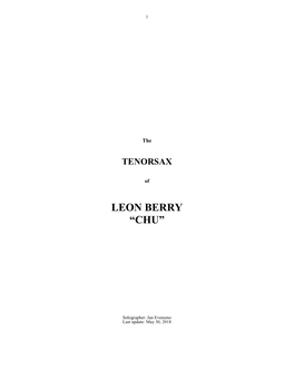 Download LEON BERRY “CHU”