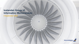 Icelandair Group Hf. Information Memorandum