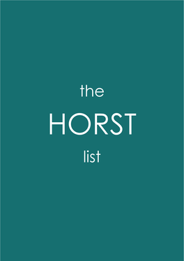 The HORST List …